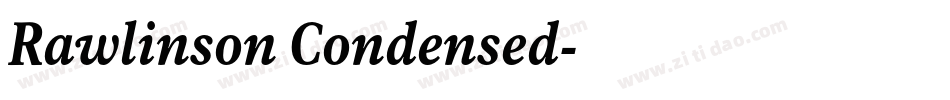 Rawlinson Condensed字体转换